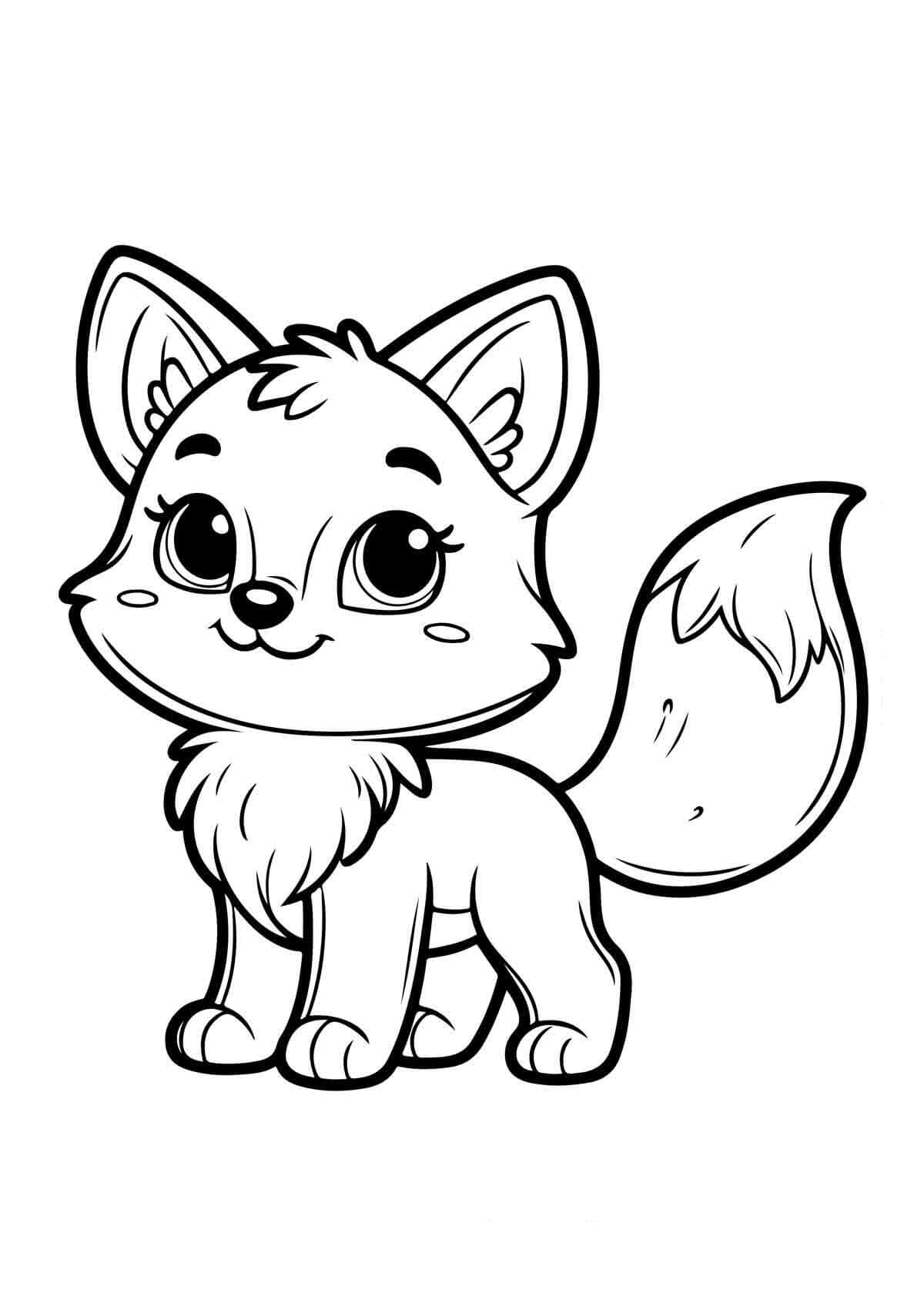 Desenho de Raposas para imprimir