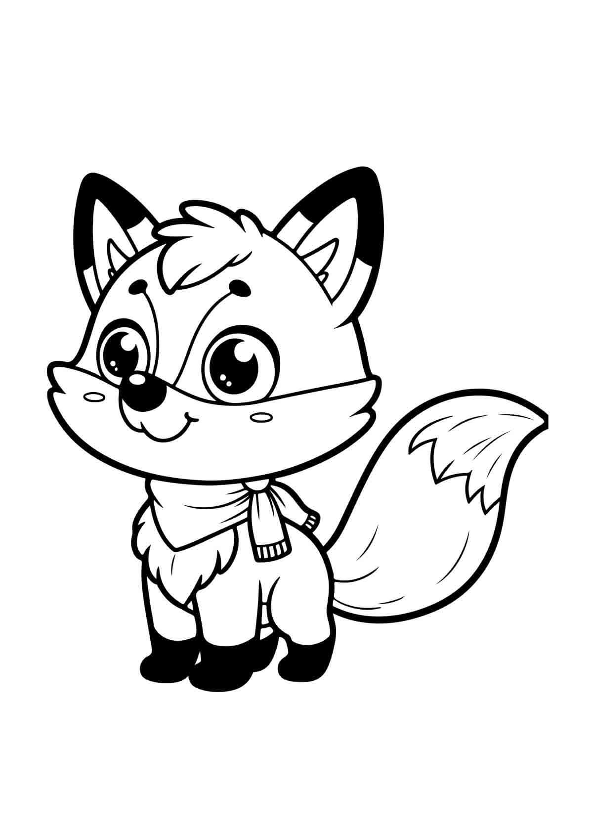 Desenho de Raposas para imprimir