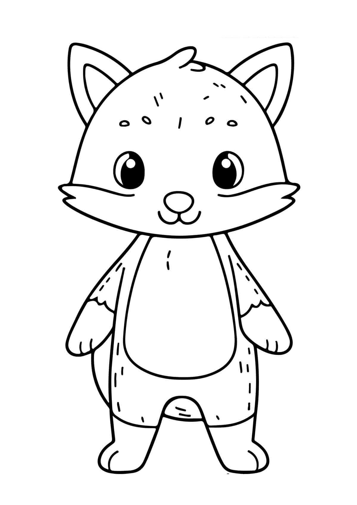 Desenho de Raposas para imprimir