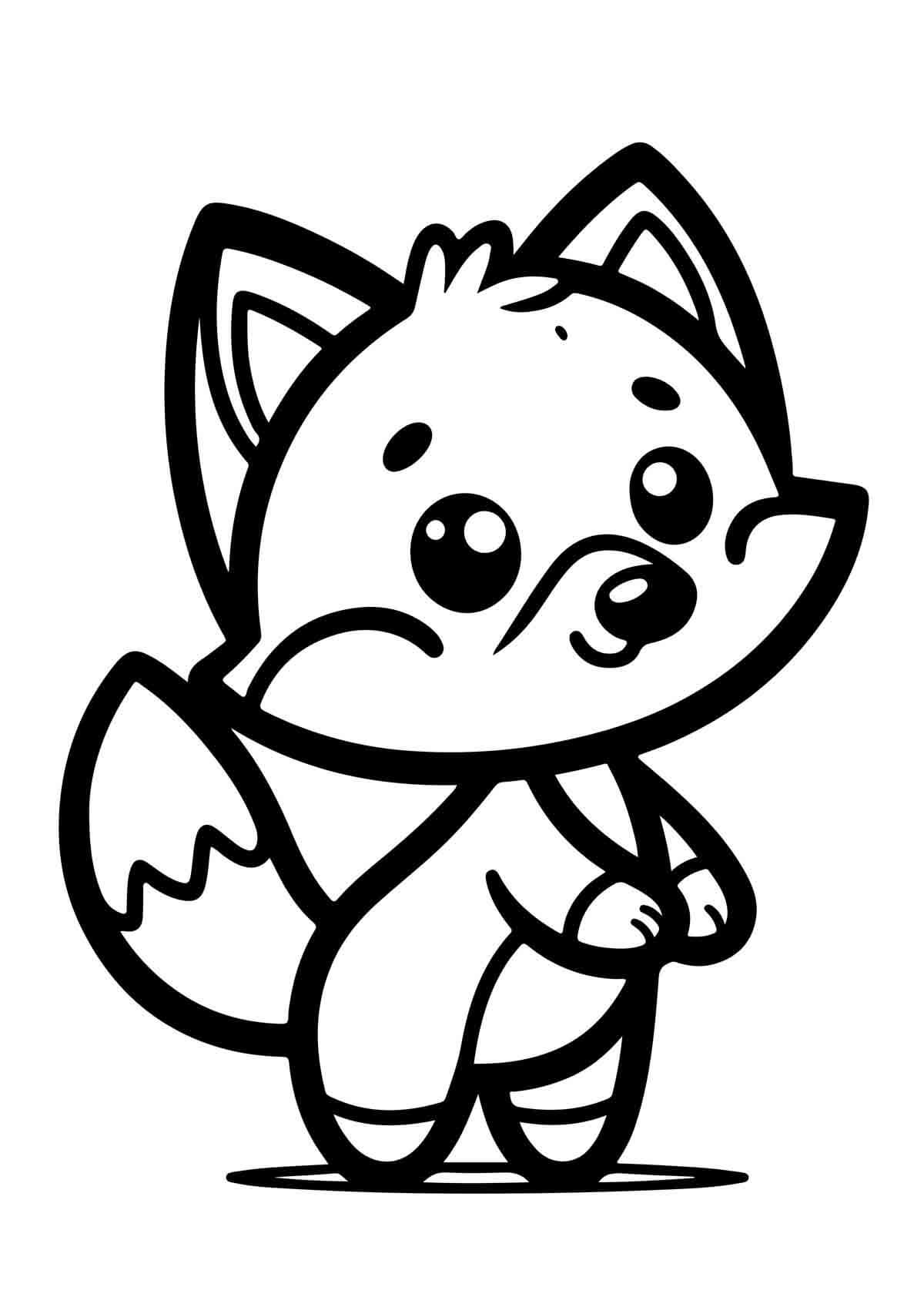 Desenho de Raposas para imprimir