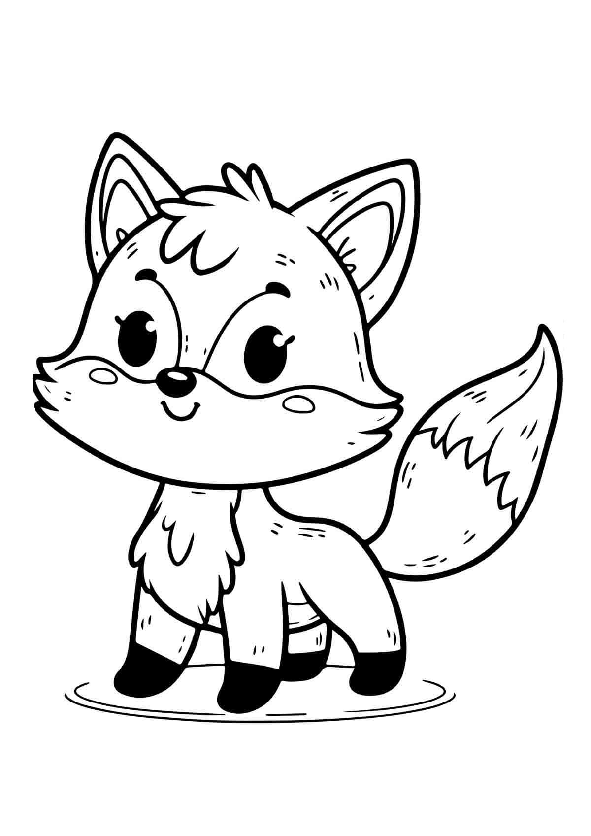 Desenho de Raposas para imprimir