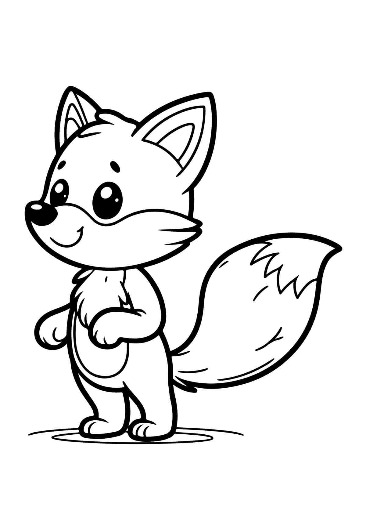 Desenho de Raposas para imprimir