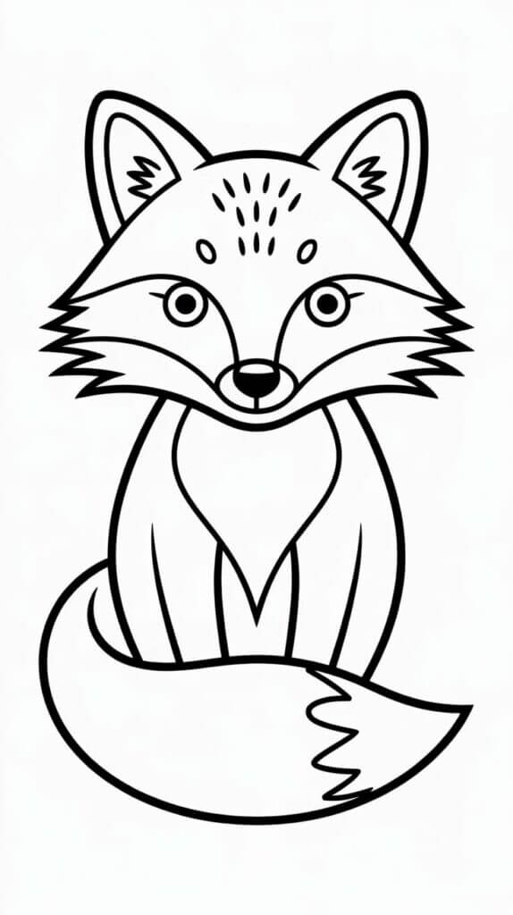 Desenho de Raposas para imprimir