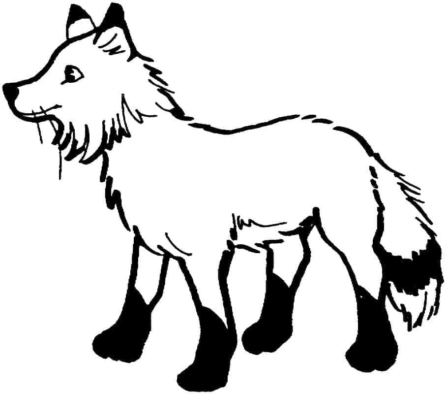 Desenho de Raposas para imprimir