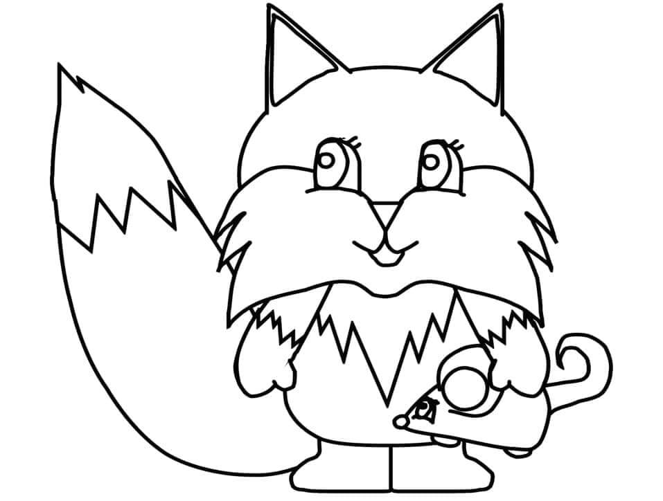 Desenho de Raposas para imprimir