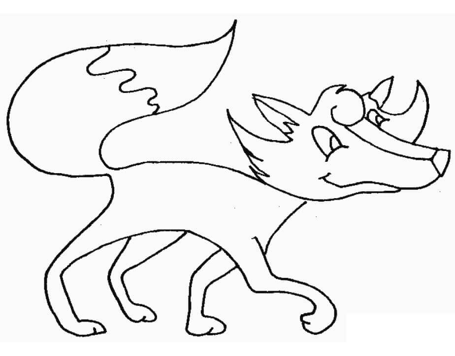 Desenho de Raposas para imprimir