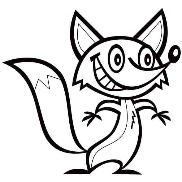 Desenho de Raposas para imprimir