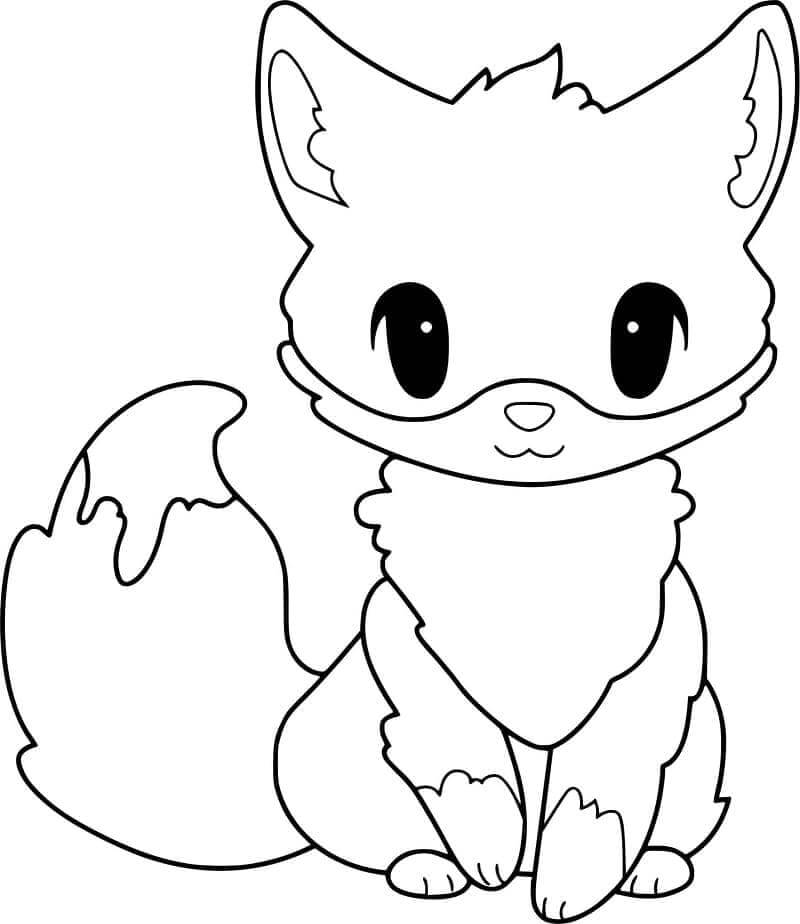 Desenho de Raposas para imprimir