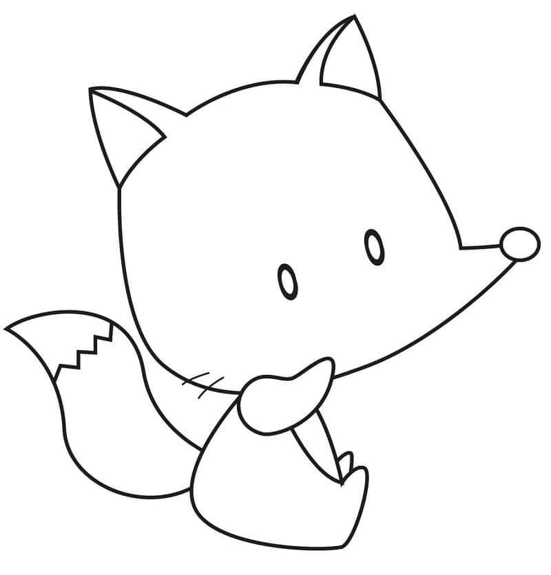 Desenho de Raposas para imprimir