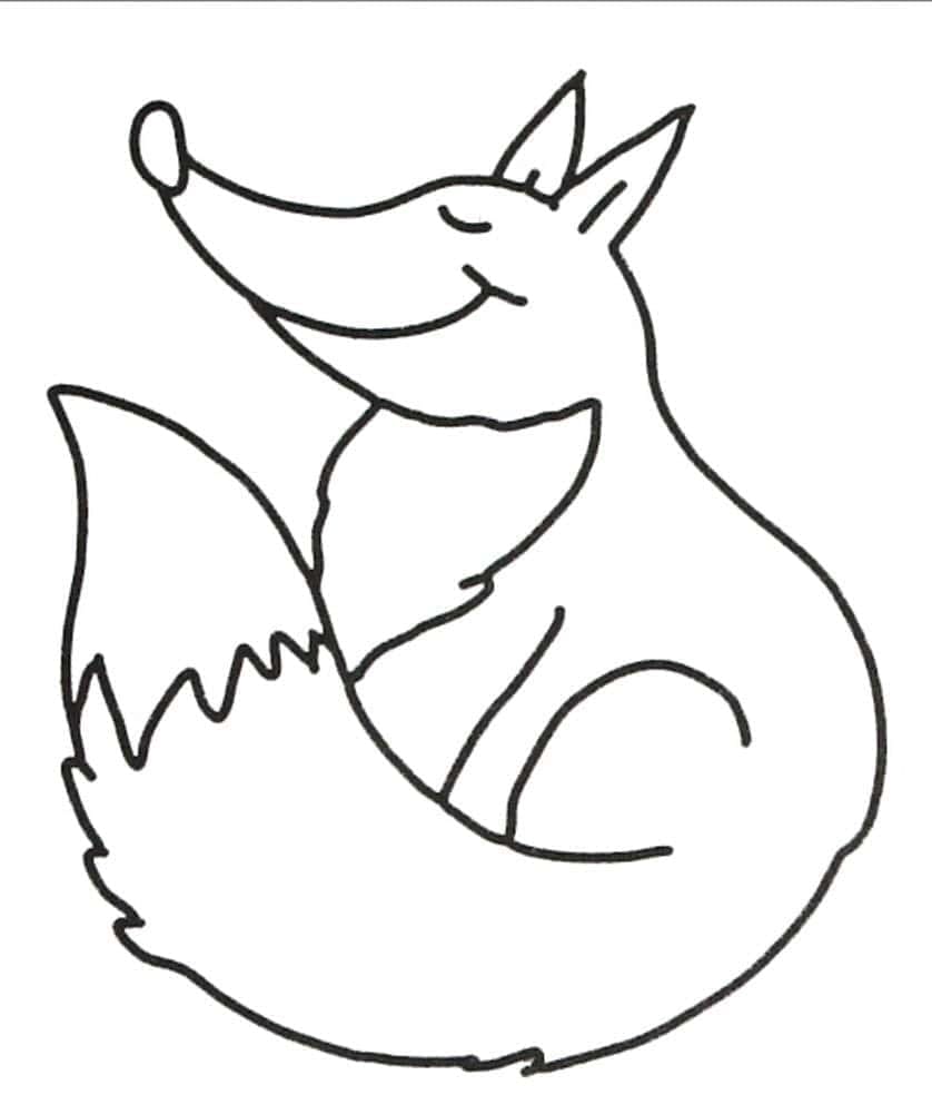 Desenho de Raposas para imprimir