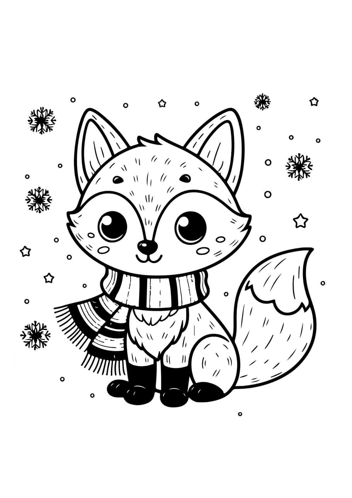 Desenho de Raposas para imprimir