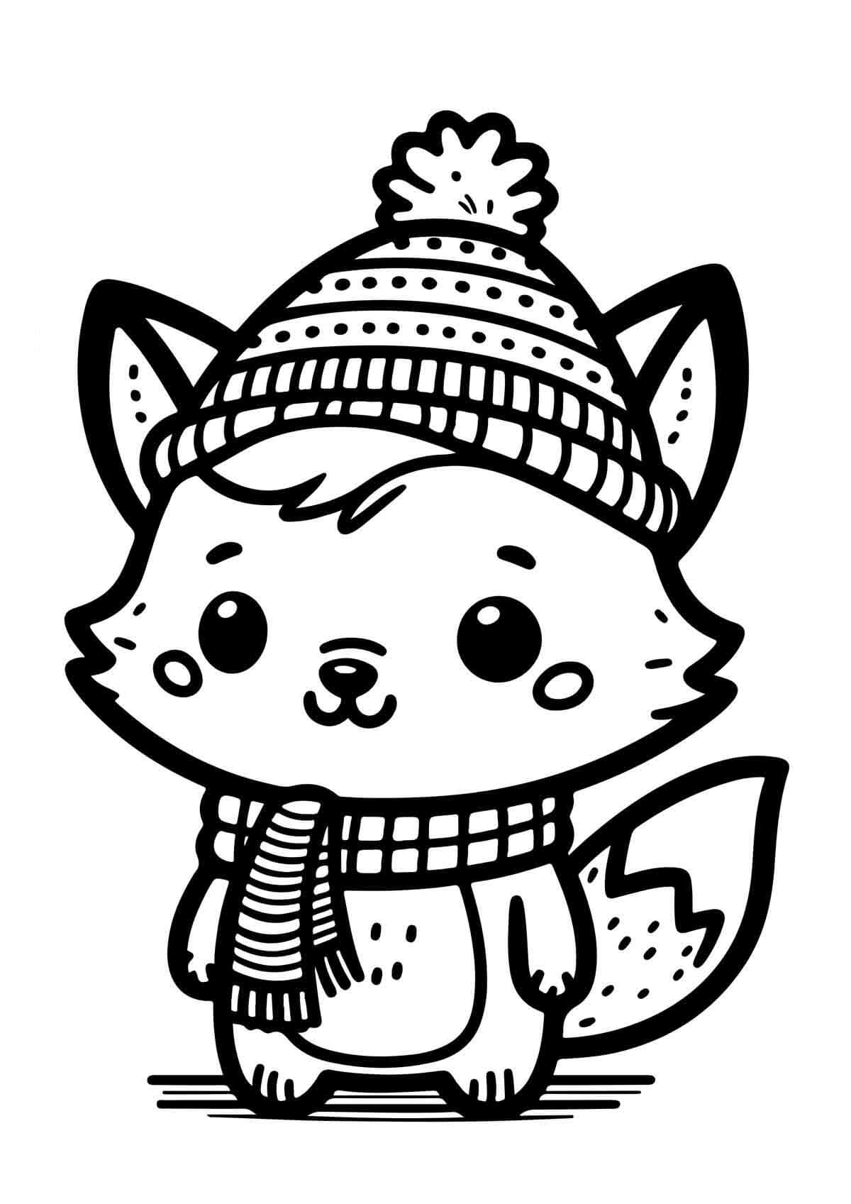Desenho de Raposas para imprimir