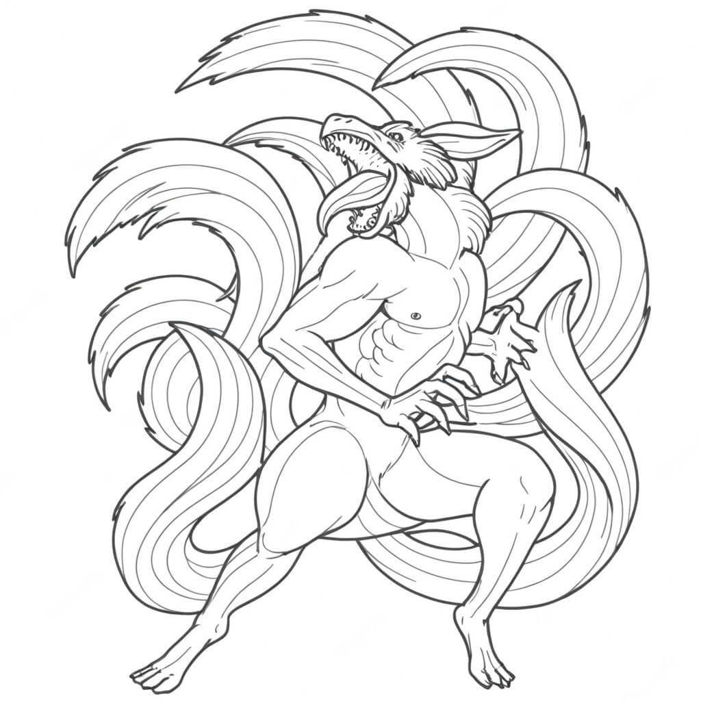 Desenho de Raposas para imprimir