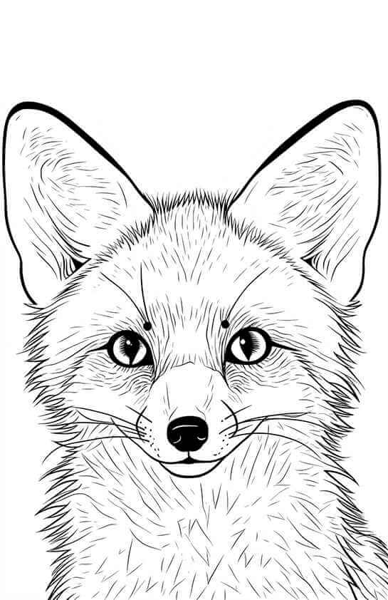 Desenho de Raposas para imprimir