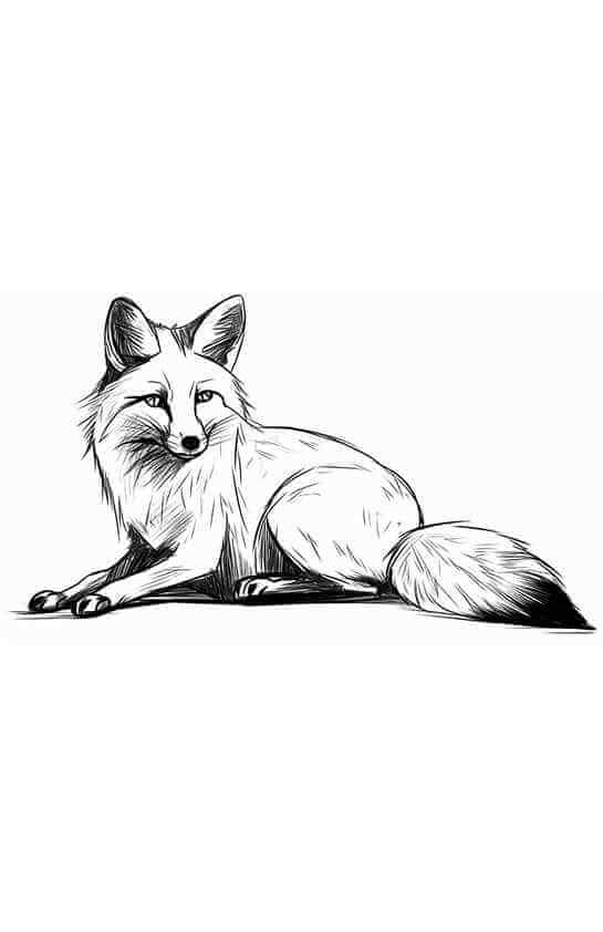 Desenho de Raposas para imprimir