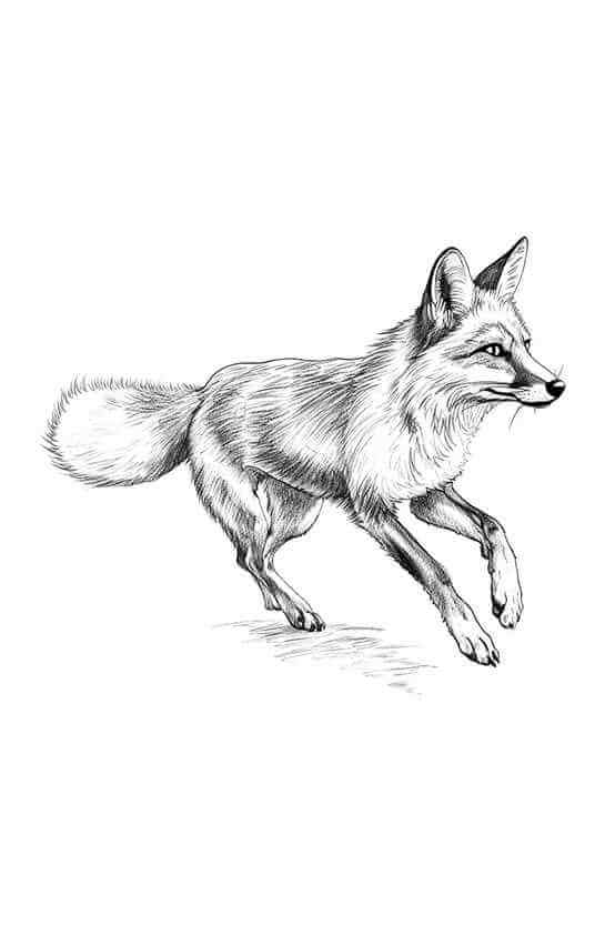 Desenho de Raposas para imprimir