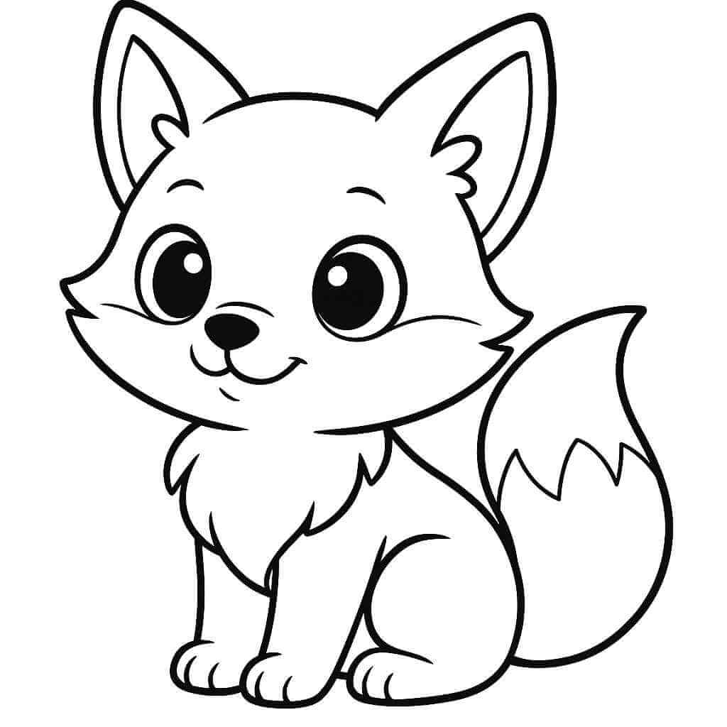 Desenho de Raposas para imprimir