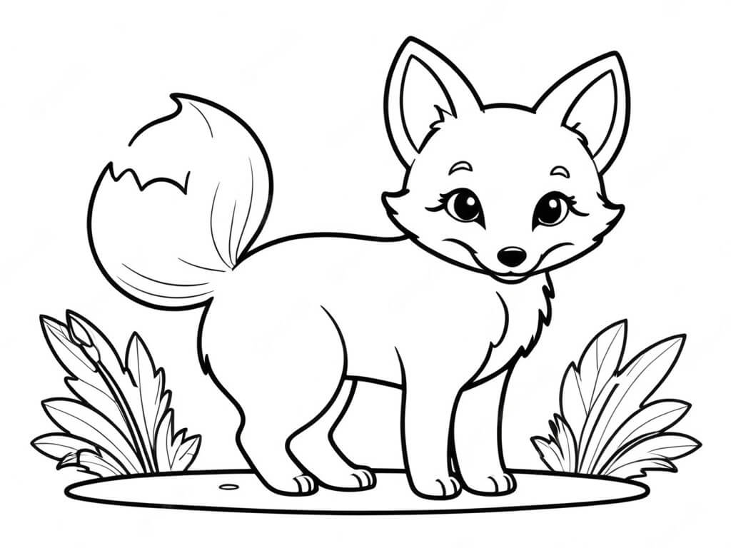 Desenho de Raposas para imprimir