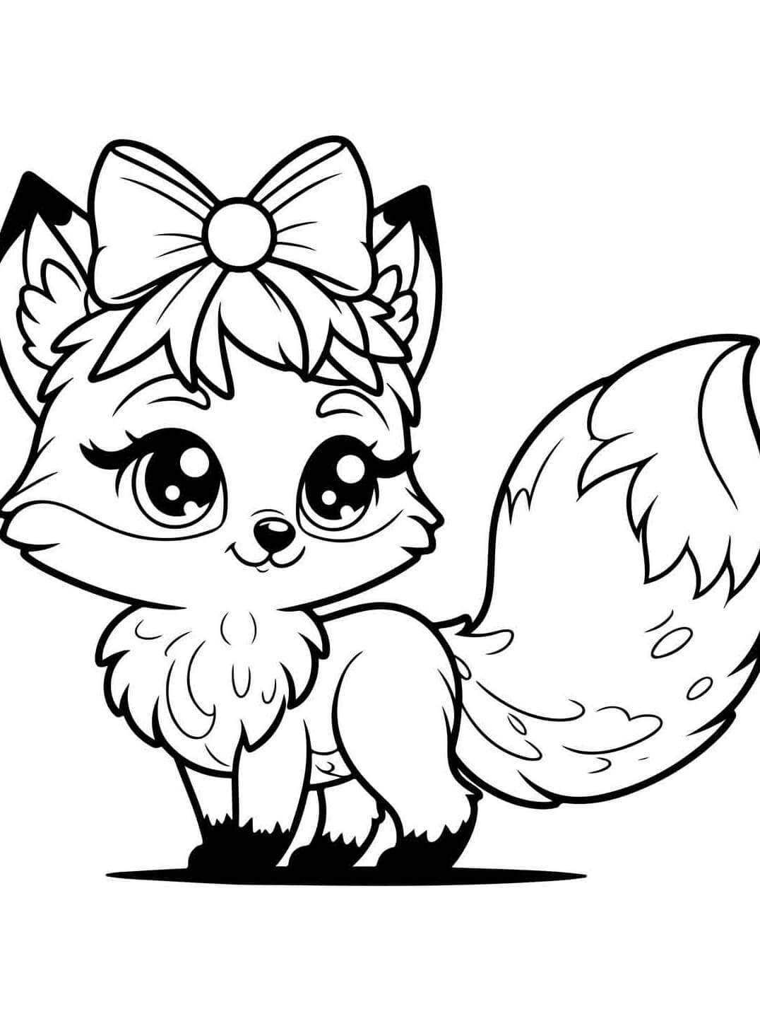 Desenho de Raposas para imprimir