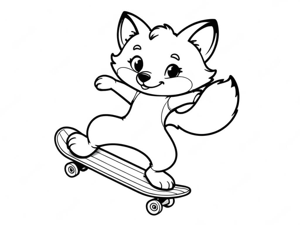 Desenho de Raposas para imprimir