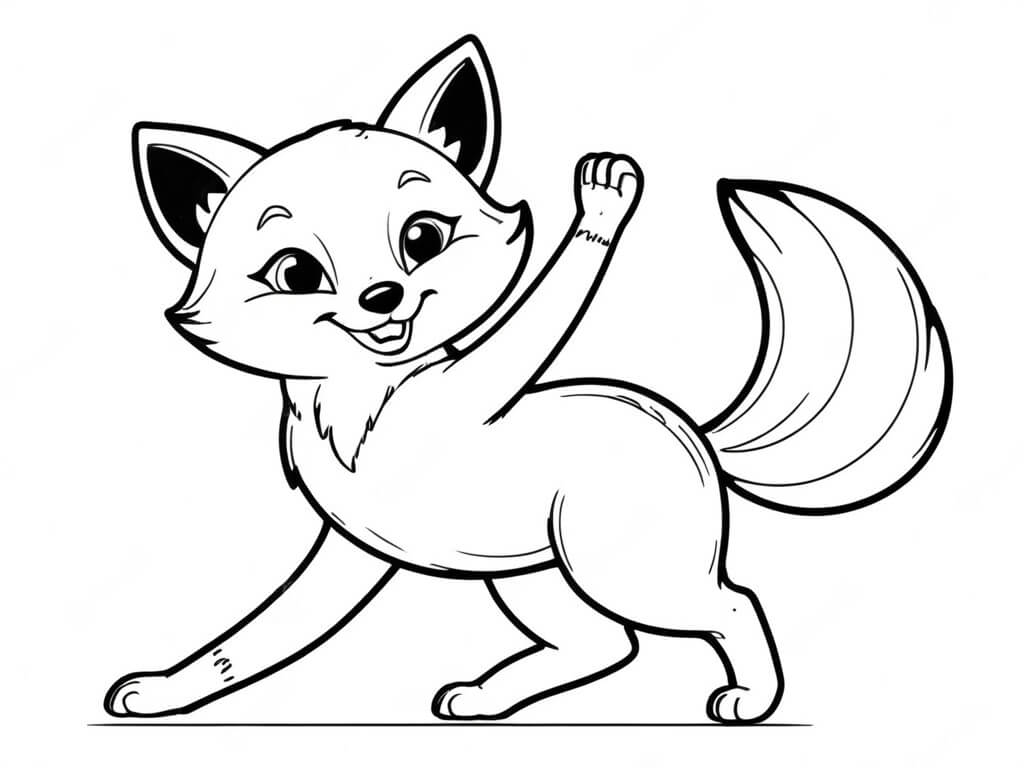 Desenho de Raposas para imprimir