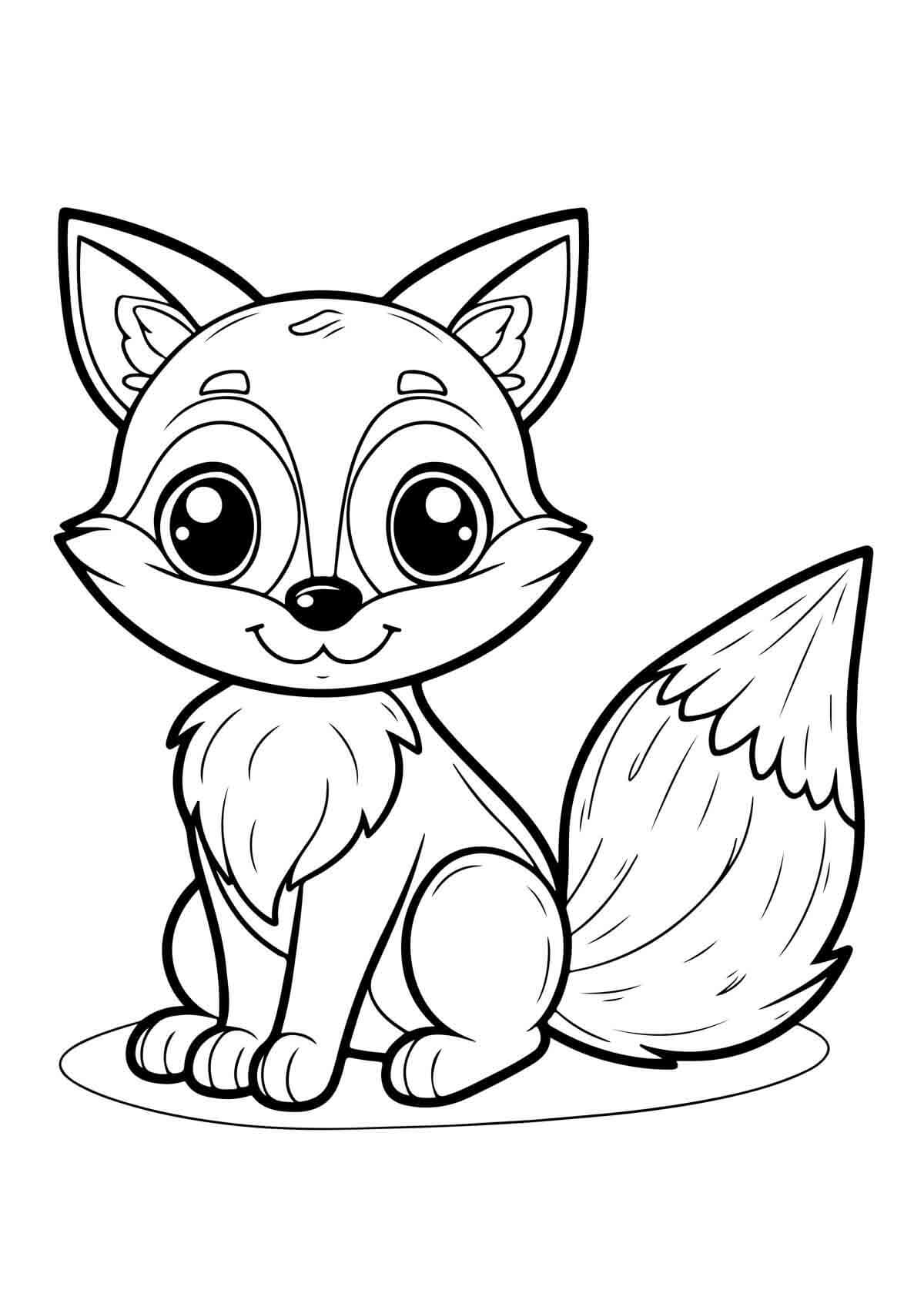 Desenho de Raposas para imprimir