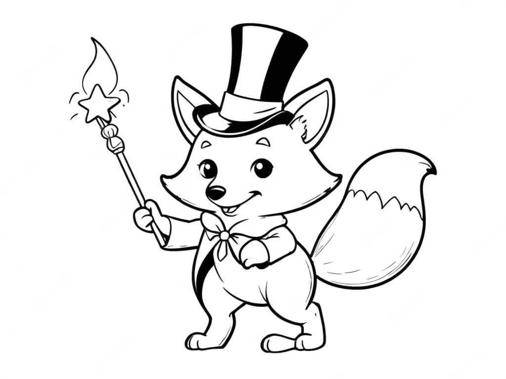 Desenho de Raposas para imprimir