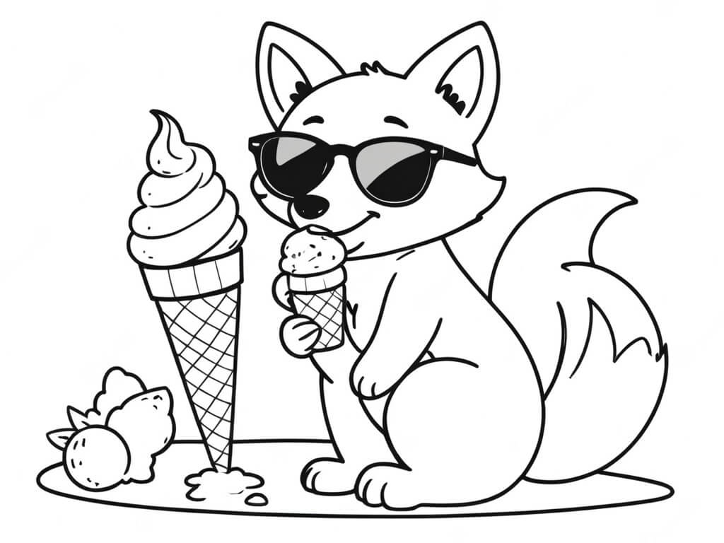 Desenho de Raposas para imprimir