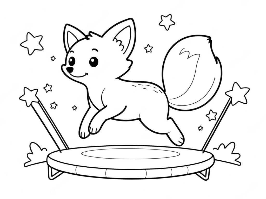 Desenho de Raposas para imprimir