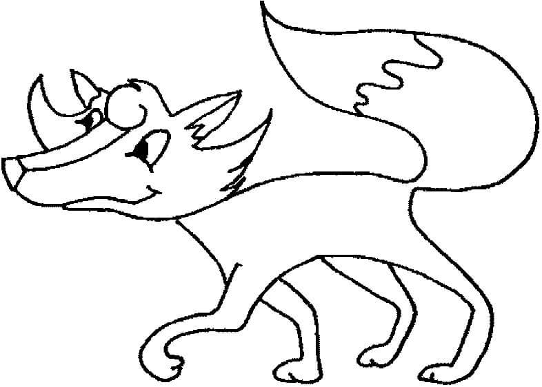 Desenho de Raposas para imprimir