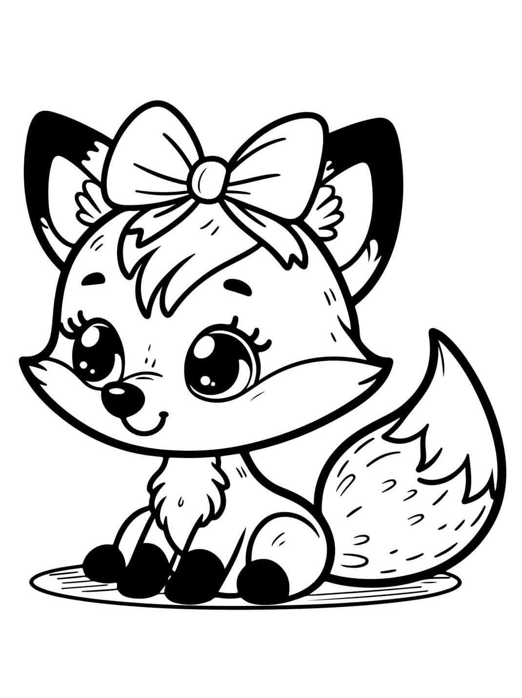 Desenho de Raposas para imprimir