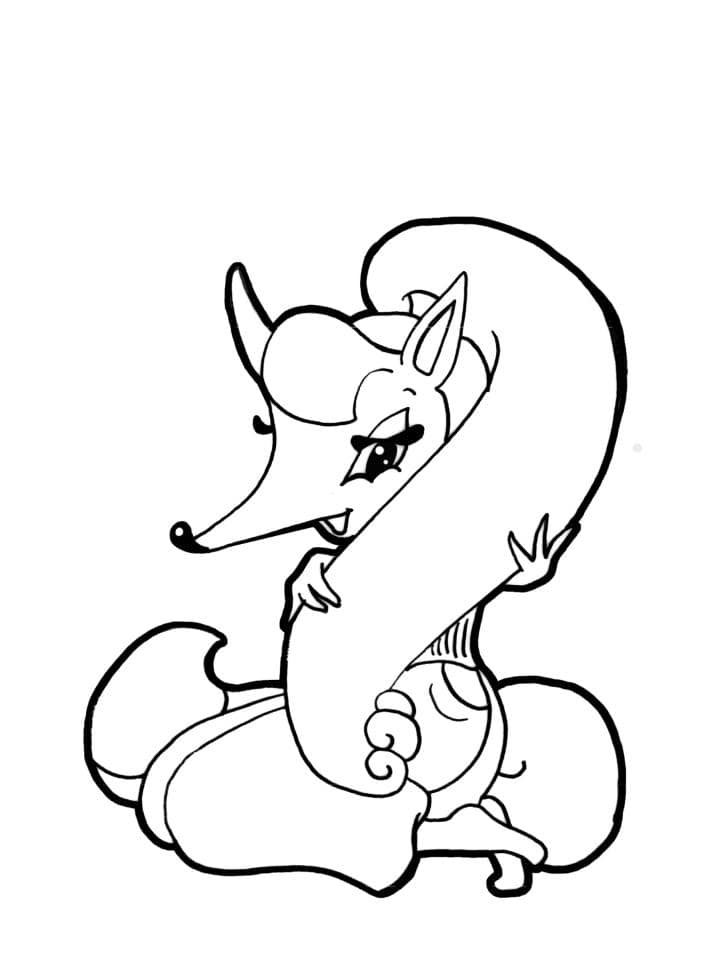 Desenho de Raposas para imprimir