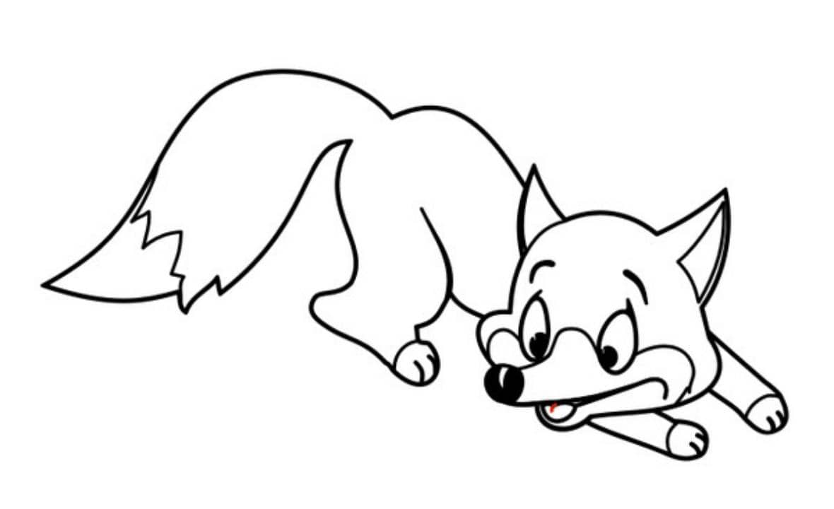 Desenho de Raposas para imprimir