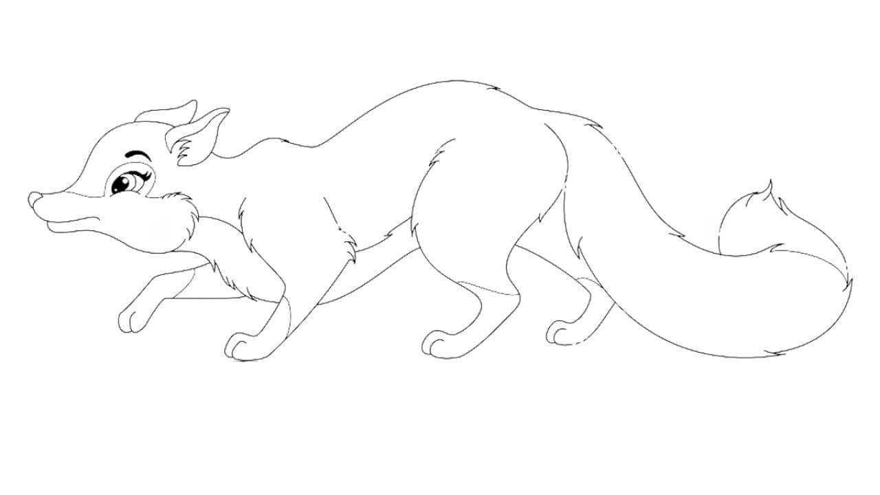 Desenho de Raposas para imprimir