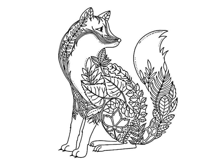 Desenho de Raposas para imprimir