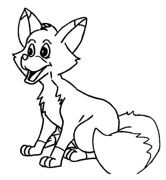 Desenho de Raposas para imprimir