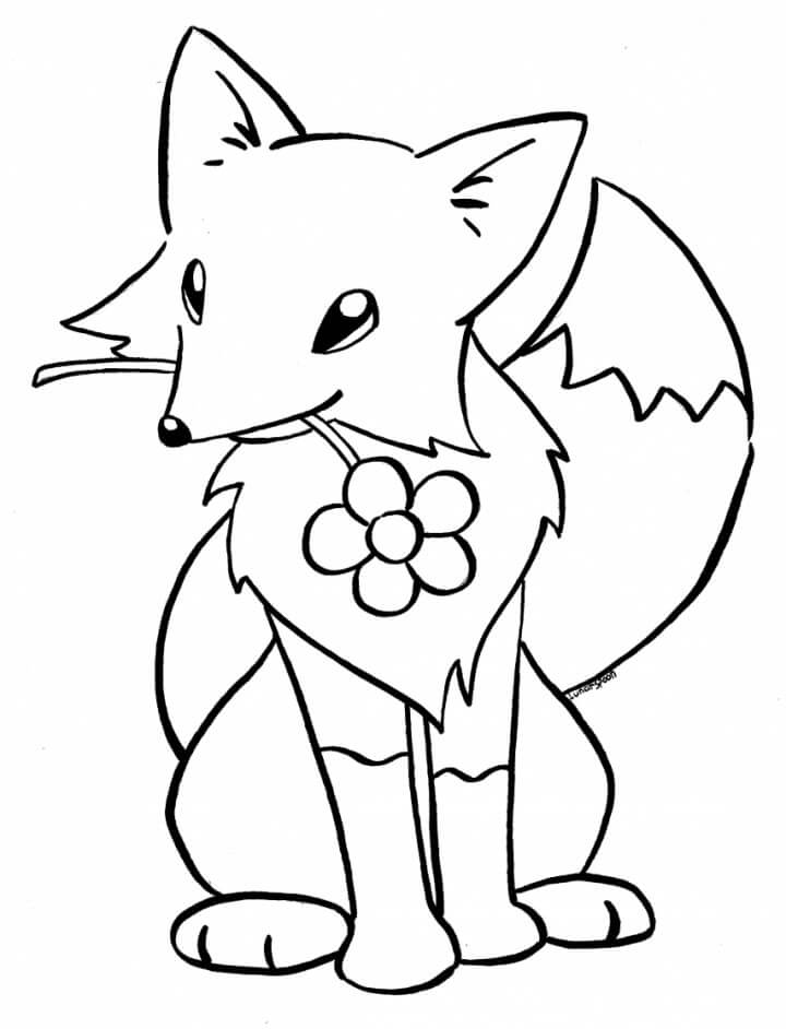 Desenho de Raposas para imprimir