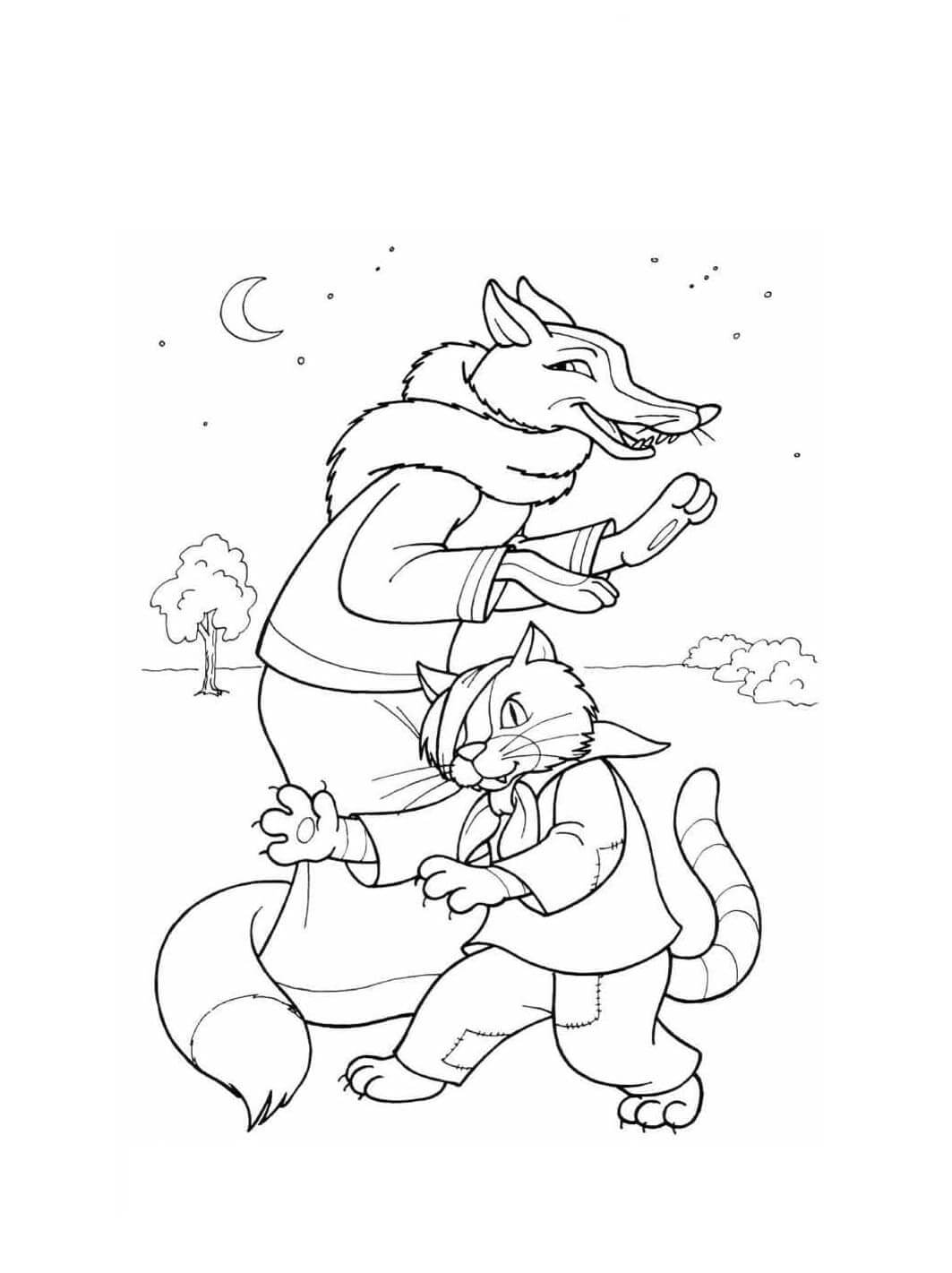 Desenho de Raposas para imprimir
