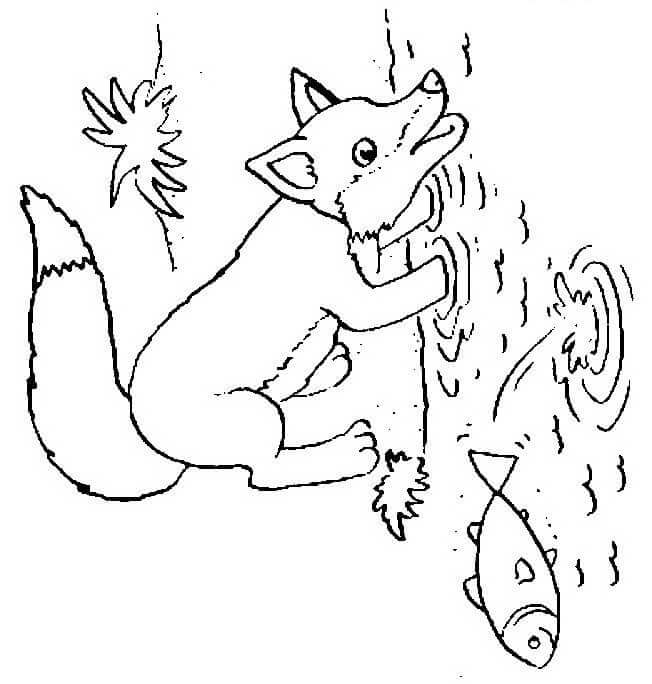 Desenho de Raposas para imprimir