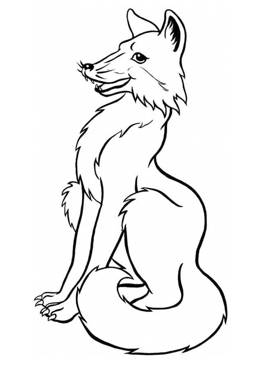 Desenho de Raposas para imprimir