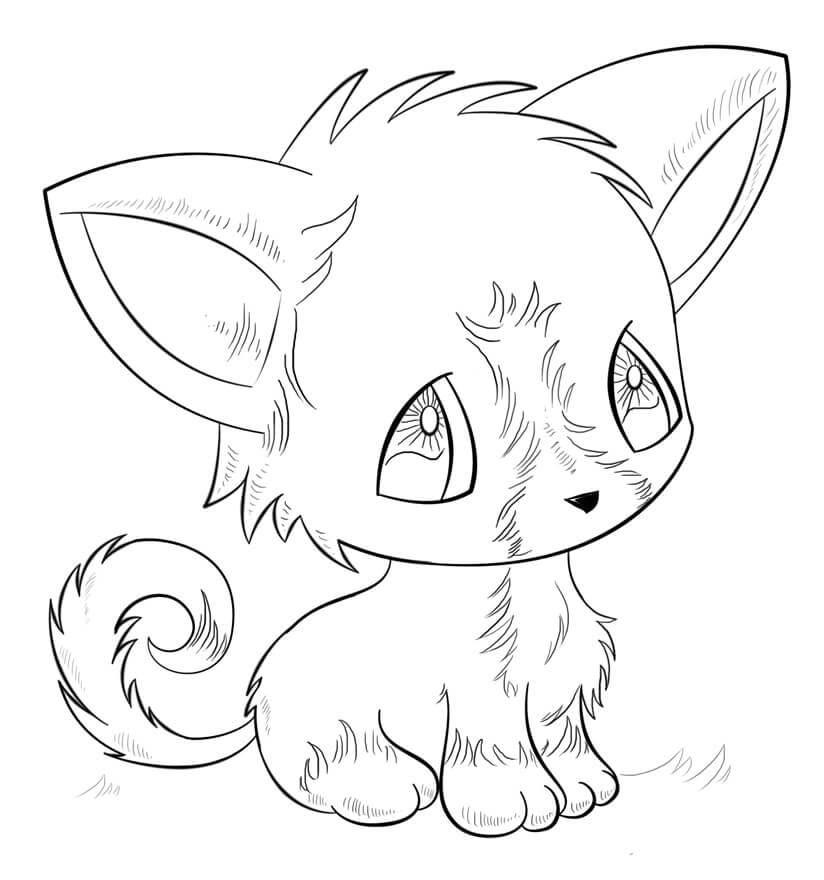Desenho de Raposas para imprimir
