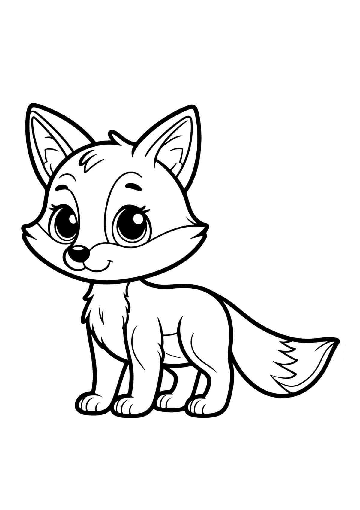 Desenho de Raposas para imprimir