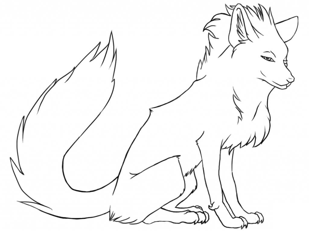 Desenho de Raposas para imprimir
