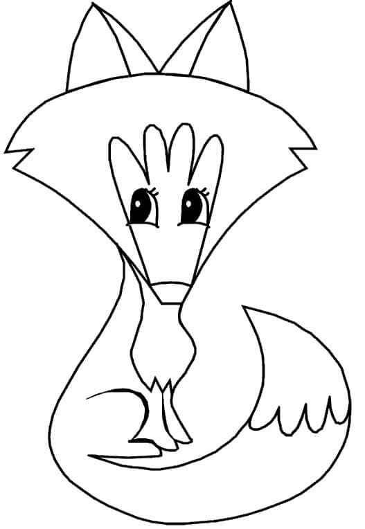 Desenho de Raposas para imprimir
