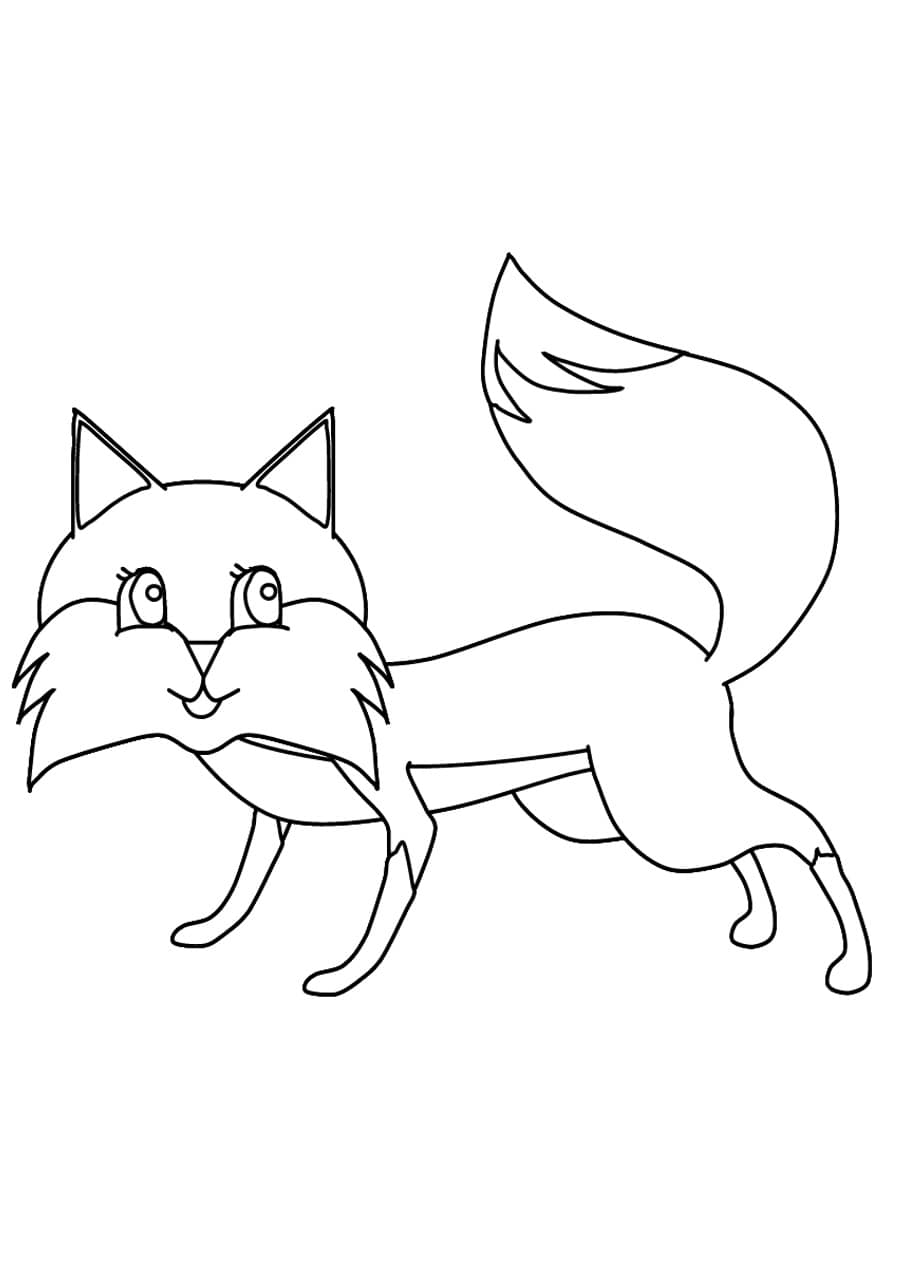 Desenho de Raposas para imprimir