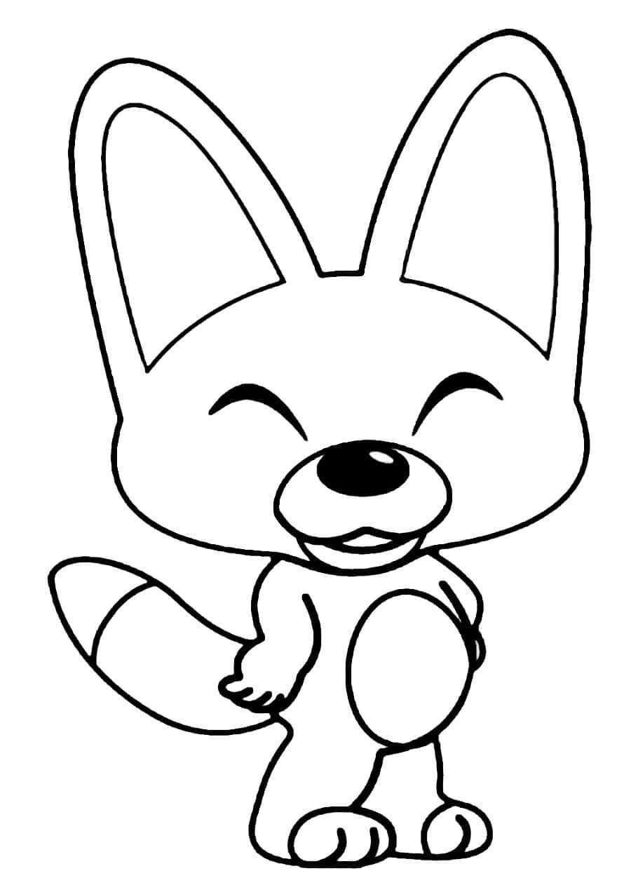 Desenho de Raposas para imprimir
