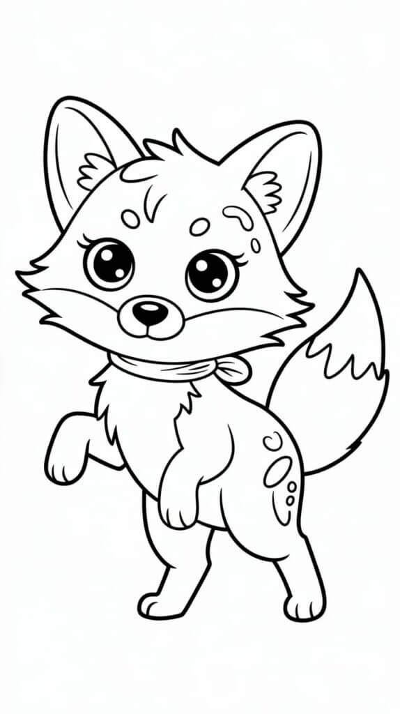 Desenho de Raposas para imprimir
