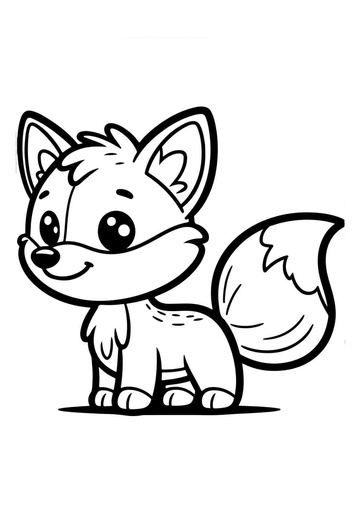 Desenho de Raposas para imprimir