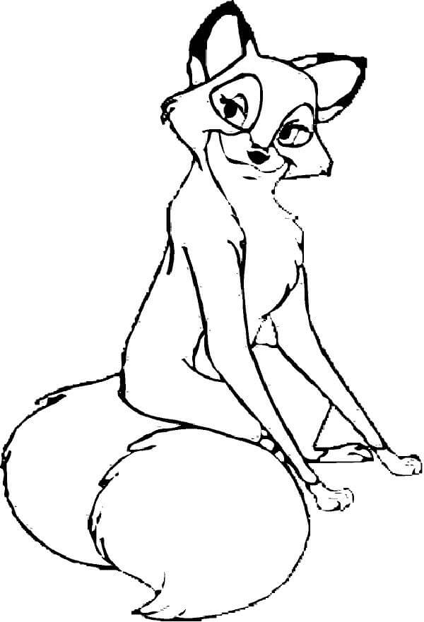 Desenho de Raposas para imprimir