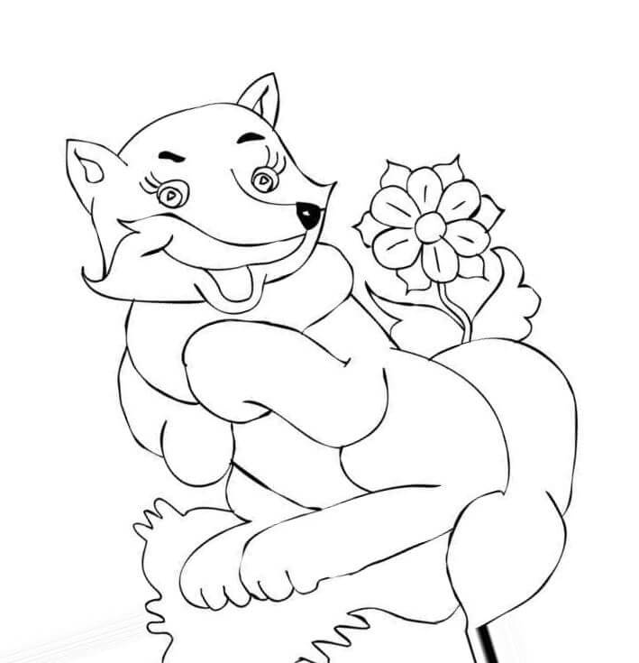 Desenho de Raposas para imprimir